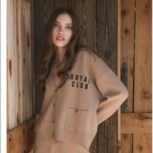 EllandEmm Royal Club button up cardigan